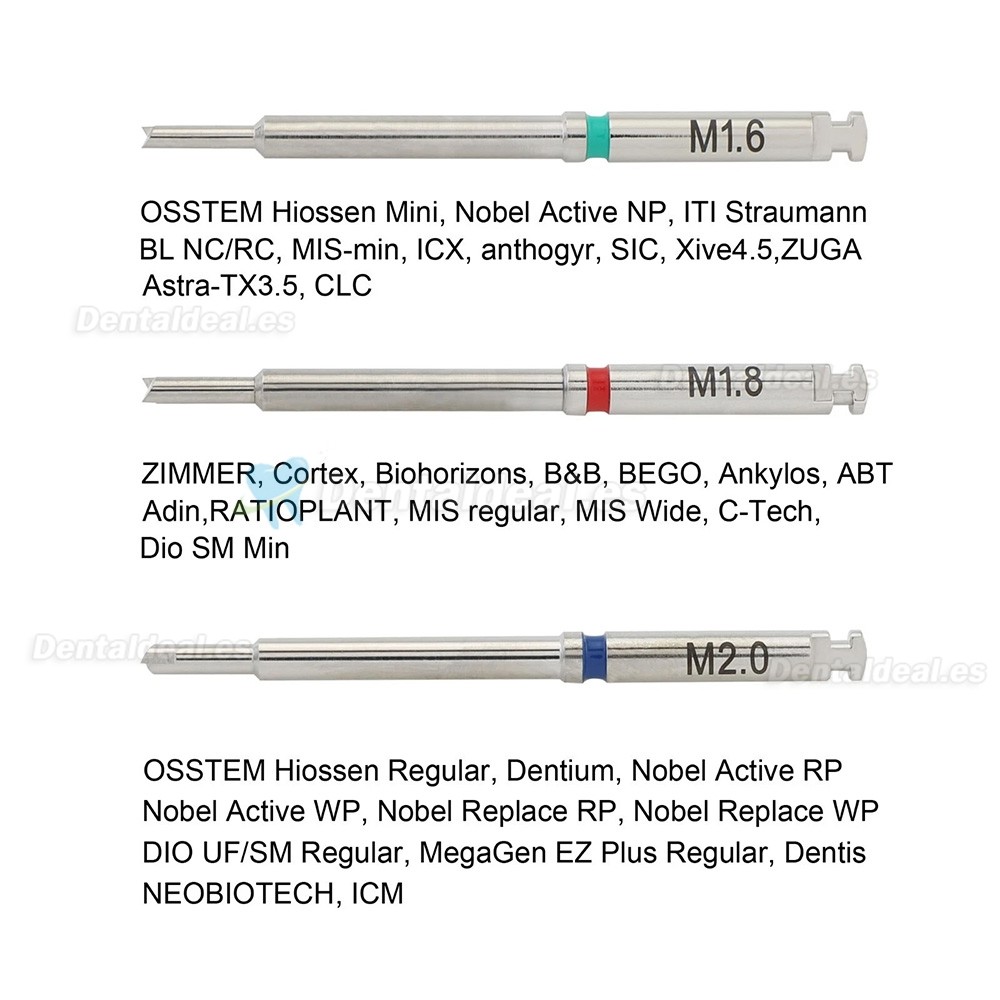 Kit Universal de Extracci&oacute;n de Tornillos Fracturados para Implantes Dentales